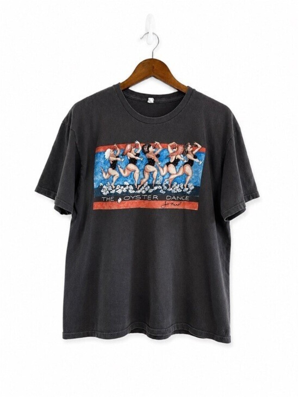 Vintage Jill Neal "The Oyster Dance" Graphic T-Shirt XL Port & Company
